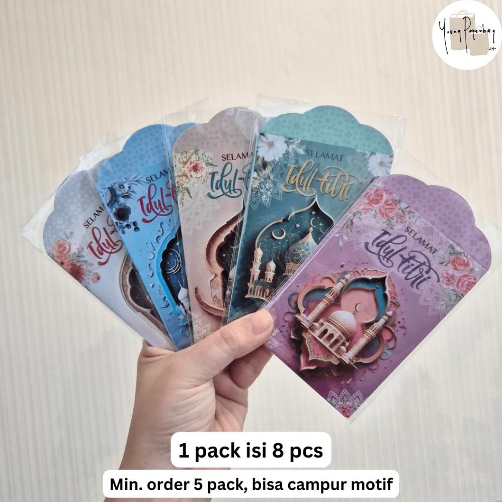 

Viral Amplop Uang Selamat Lebaran Idul Fitri / Ramadhan Glossy Pendek Uk. 7 X 10,5 Cm - 1 Pack Isi 8 Pcs