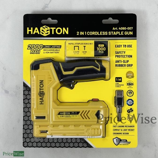 ~~~~~] Mesin Paku Staples Tembak 2 in 1 Hasston 4090-007 / Cordless Staple