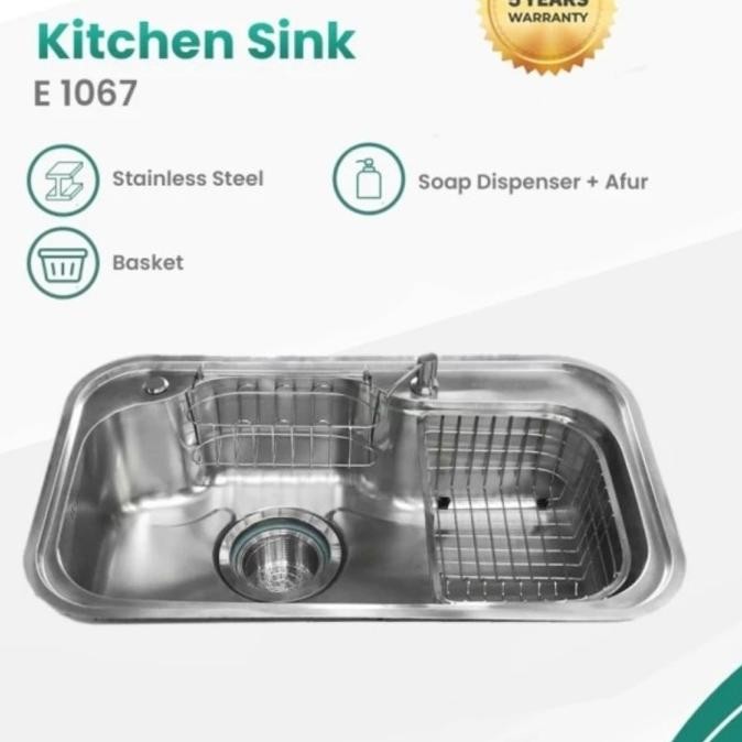 PROMO BAK CUCI PIRING STAINLES JUMBO / KITCHEN SINK 1 LUBANG BESAR