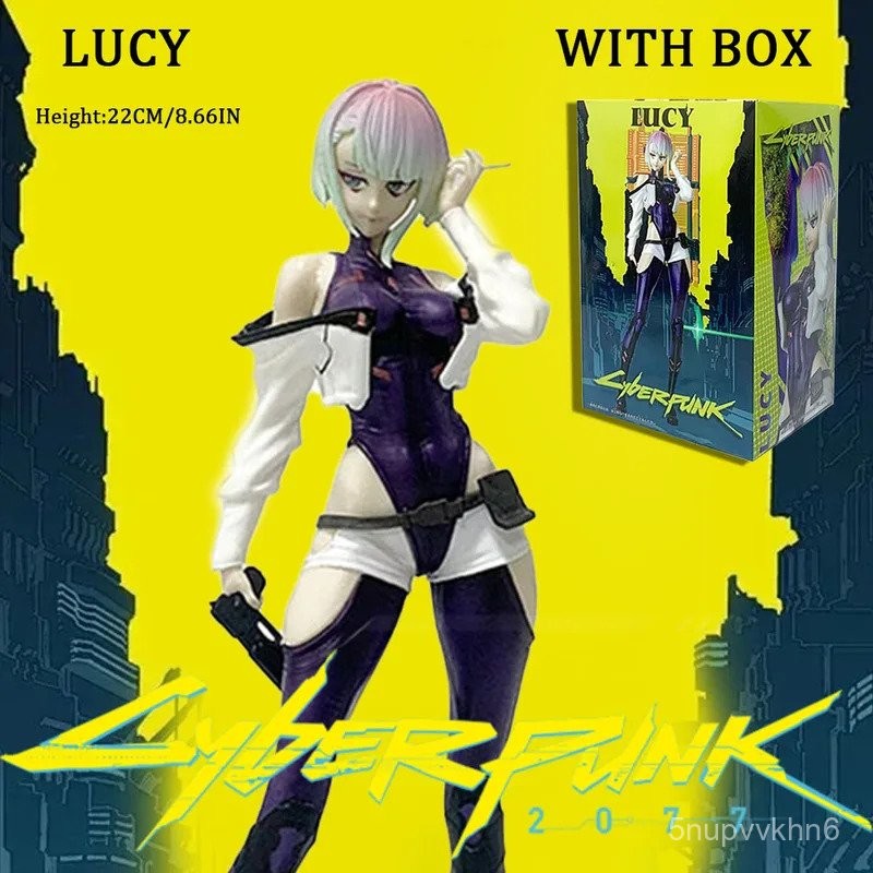 New 22cm Cyberpunk：Edgerunners Anime Figure # 2077 Super Hacker Edge Walker Lucy Action Figure Colle