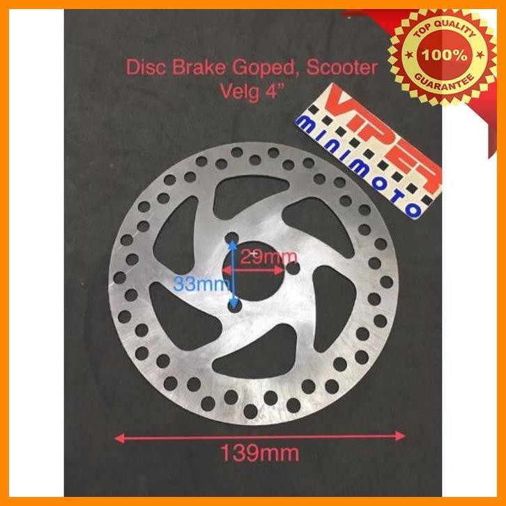 [VIP] DISC BRAKE - PIRINGAN CAKRAM VELG 4 INCH GOPED - SCOOTER