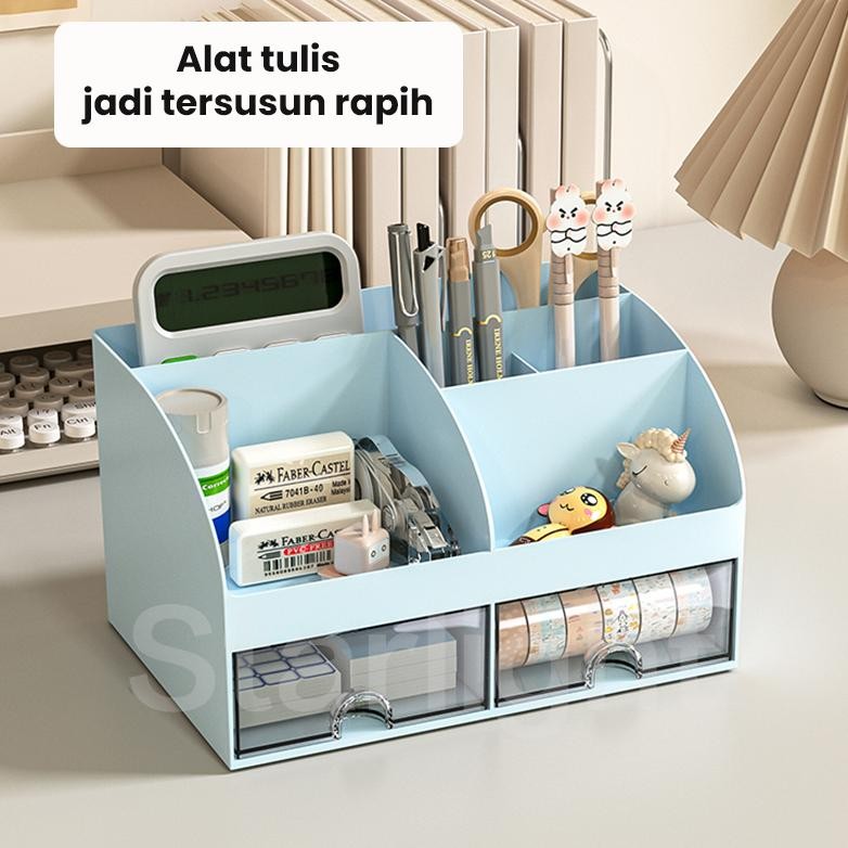 Kotak Organizer Alat Tulis Meja Kantor Rak Kosmetik Laci Rak Desktop Stationery Kotak Storage Serbag