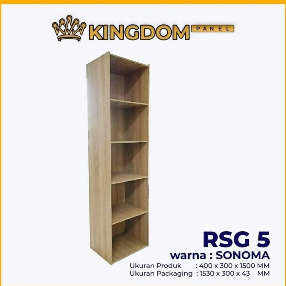 KINGDOM - RSG5 | Rak Buku | Rak Serbaguna Bahan Partikel Board | Rak Susun Serbaguna | Rak Susun I L