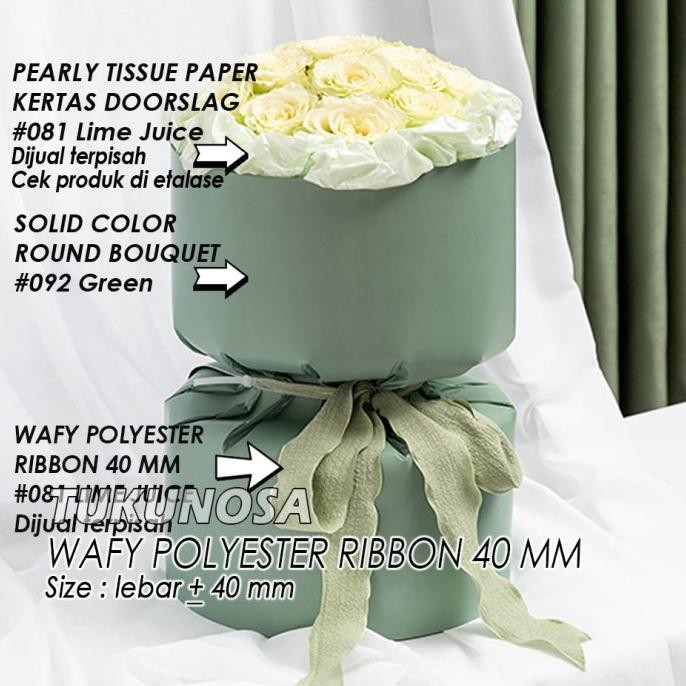 

GOOD QUALITY WAFY POLYESTER RIBBON 40 MM / ROLL - PITA KADO BUKET murah