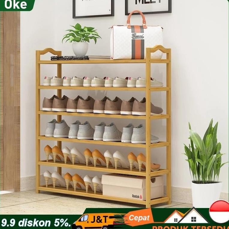 Rak Sepatu Susun Kayu Rak Kayu Serbaguna Rak sepatu Rak Sepatu Susun Kayu Portabel
