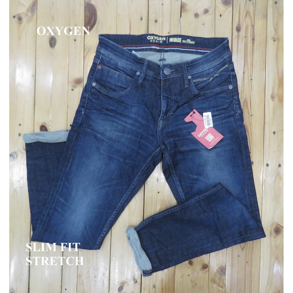 CELANA DENIM/JEANS PANJANG PRIA SLIM FIT  BRAND ORI MEREK OXYGEN ART : 706-1135 PRICE Rp.614.900