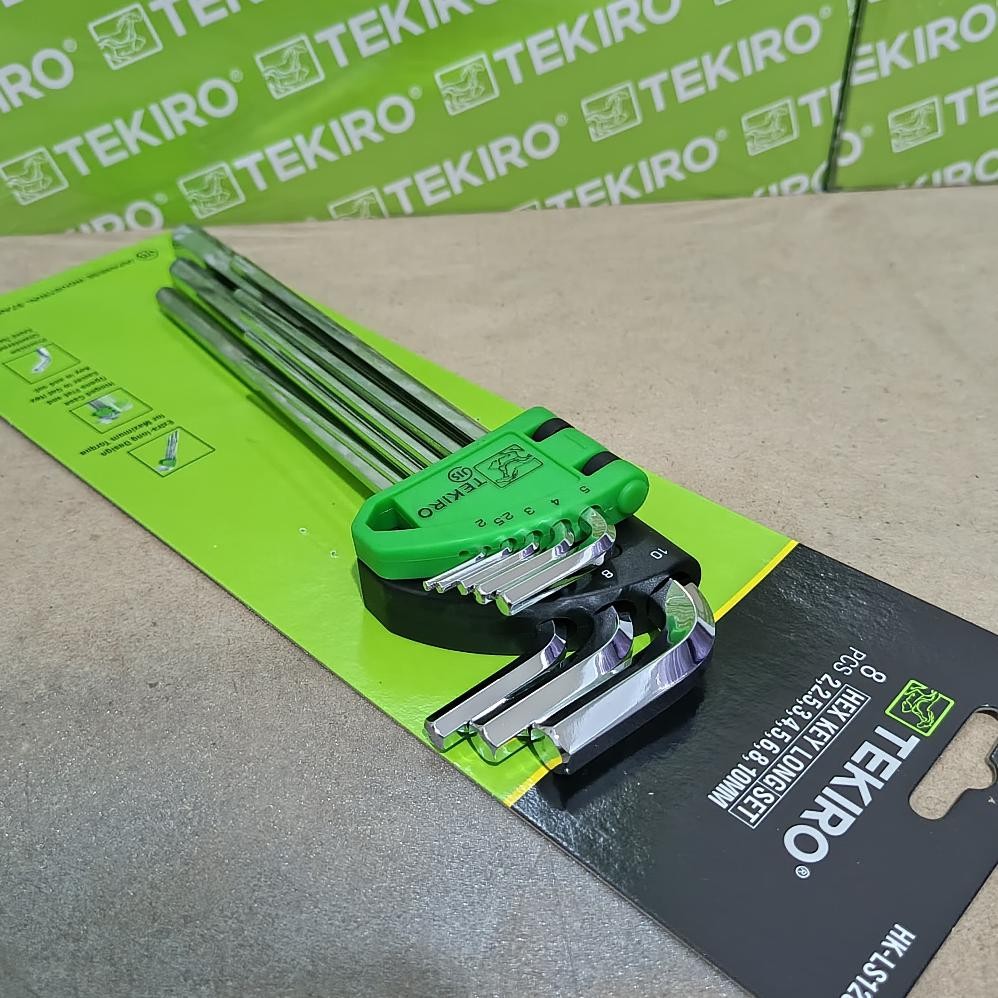 Kunci L Tekiro Panjang Set 9 Pcs - Kunci L Set 8 Pcs Tekiro Long Panjang Bisa COD - Kunci L Panjang 