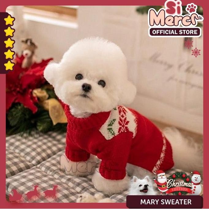 Sale Si Merci Baju Sweater Turtleneck Hewan Natal Couple Anjing Kucing Rajut Christmas | Mary Sweate