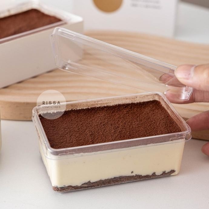 [Isi10BOX] Kotak Packaging Rectangle Kotak Tiramisu Lunch Box Cake Kue murah