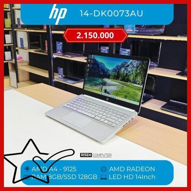 [SLS] Laptop HP 14S-DK0073AU AMD A4 RAM 8GB SSD 128GB HD 14inch Notebook Second Seken Bekas Bagus Se