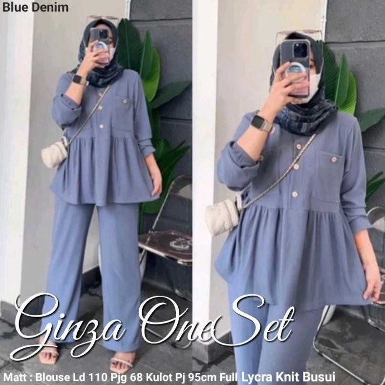 Df-8 Ginza Oneset / Setelan Kulot / Setelan Fashion / Set Jumbo / Set Knit / Set Muslim / Set Kantor