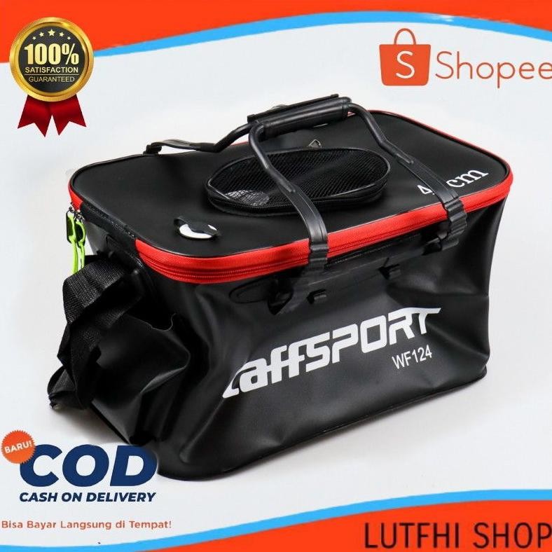 TAS PERLENGKAPAN MEMANCING PORTABLE FISHING BUCKET CAMPING WATER COUNTAINER TEMPAT IKAN UMPAN HIDUP 