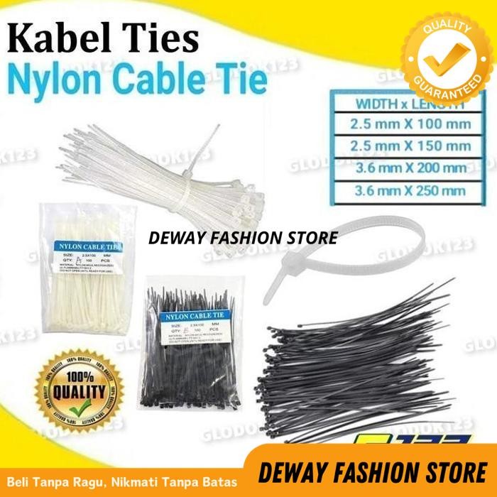 

KABEL CABLE TIES TIS PENGIKAT PLASTIK DASI TALI SABUK SERUT 10 15CM BY DEWAYFASHION DISKON !!!