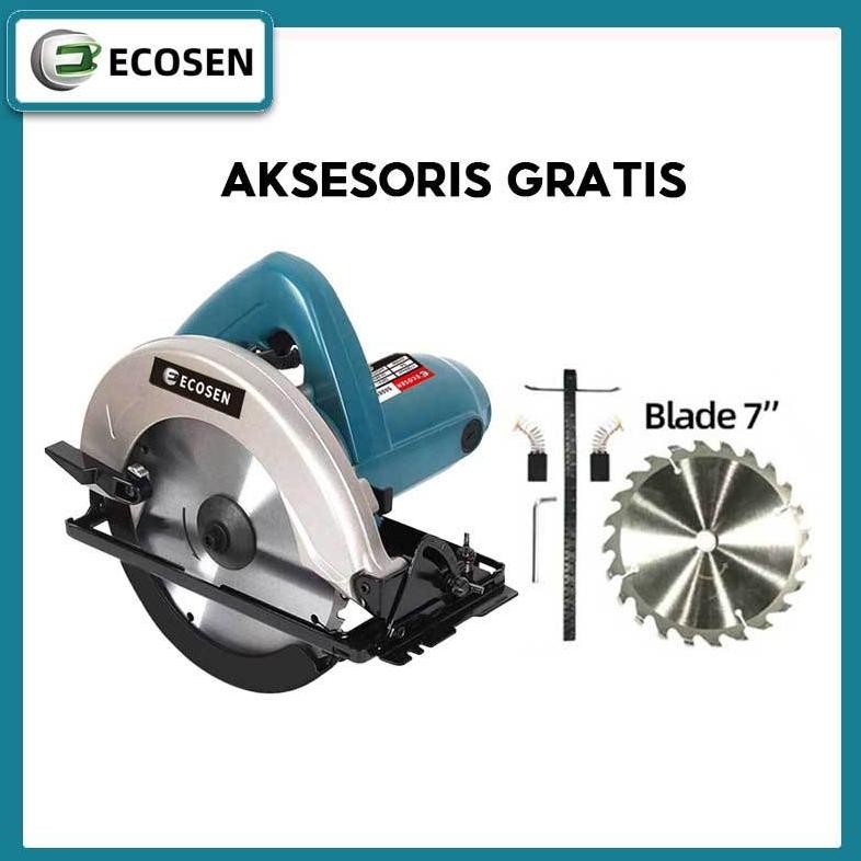 ECOSEN 1050W Gergaji Multifungsi Circular Saw Mesin Potong Kayu Mesin Serkel Kayu Japan Tehnologi Me