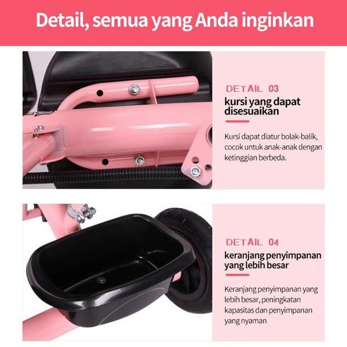 Sale Sepeda Roda Tiga Anak 1 Tahun Sepeda Roda 3 Bayi  Tricycle  Anak Kursi Stroller Trike Anak-Anak