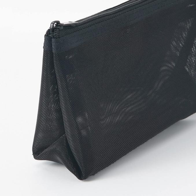 

NEW MUJI Nylon Mesh Pen Case with Gusset - tempat pensil