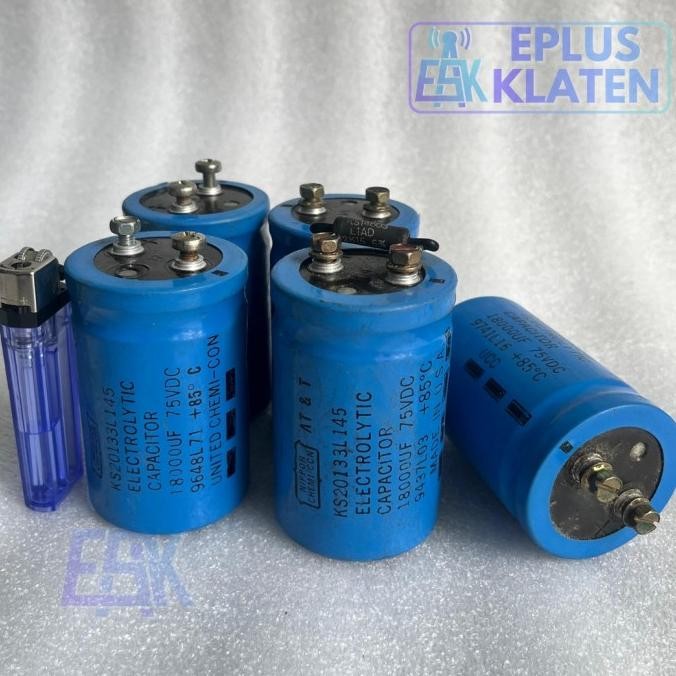 Elko Nippon Usa 18000Uf 75V Kapasitor Elco Original Capacitor 18000 Uf - C132 New Stok