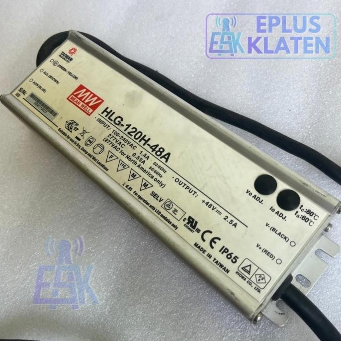 Power Supply Hlg-120H-48A Mean Well 48V 2.5A Led Driver - Ps208 New Stok