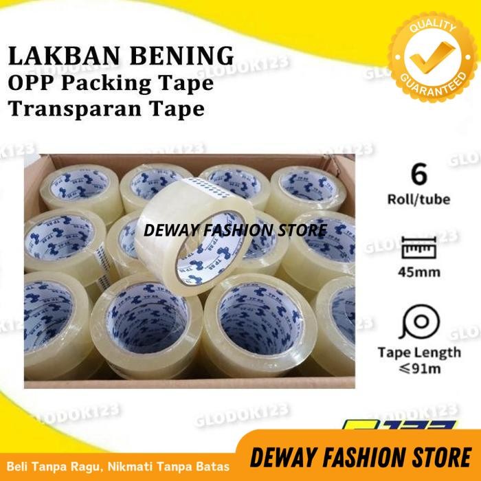 

LAKBAN BENING 48MM X 90Y MURAH DAN BERKUALITAS BY DEWAYFASHION CUCI GUDANG !!