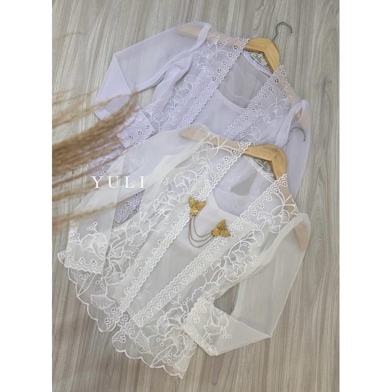 ''Terlaris" Kebaya Bordir Premium Special Putih By Yuli Kebaya Bali