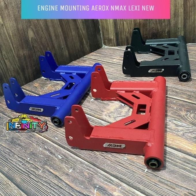 '' Engine Mounting Arm Aerox 155 New/Old-Nmax New 155 - Lexi Arumi Arm Black 5 Cm Motor ''