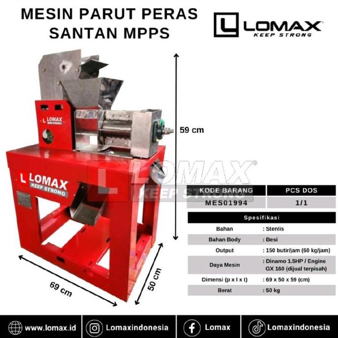 

:::::::] Mesin Peras Santan Kelapa Stainless Alat Peras Kelapa Santan Portable - Tanpa Penggerak