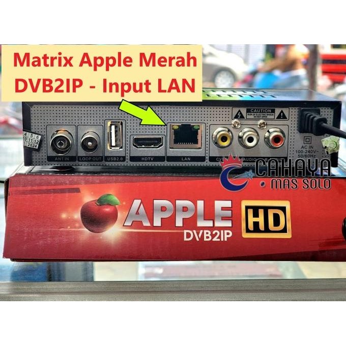 Terlaris Set Top Box Matrix Apple Dvb2Ip Lan Utp Kabel Data Stb Merah Antena Ready Stok