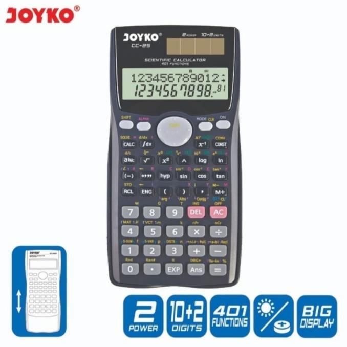 

Scientific Calculator / Kalkulator Ilmiah Joyko CC-25 / 401 functions RIY'