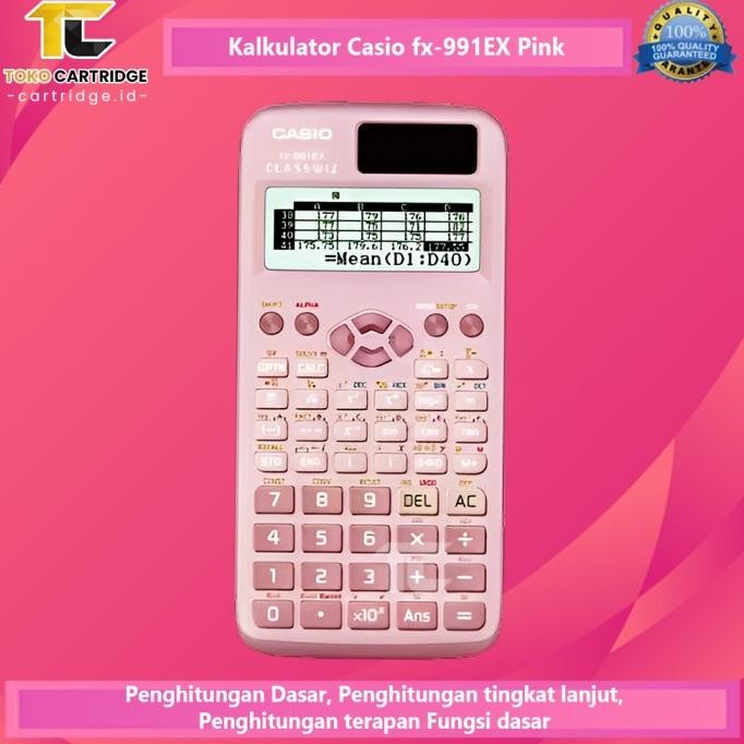 

Calculator Casio Model Scientific Calculator FX-991EX Kalkulator Ilmiah Hitam Black Blue Pink Kuliah Akutansi Original Bergaransi Resmi RIY'