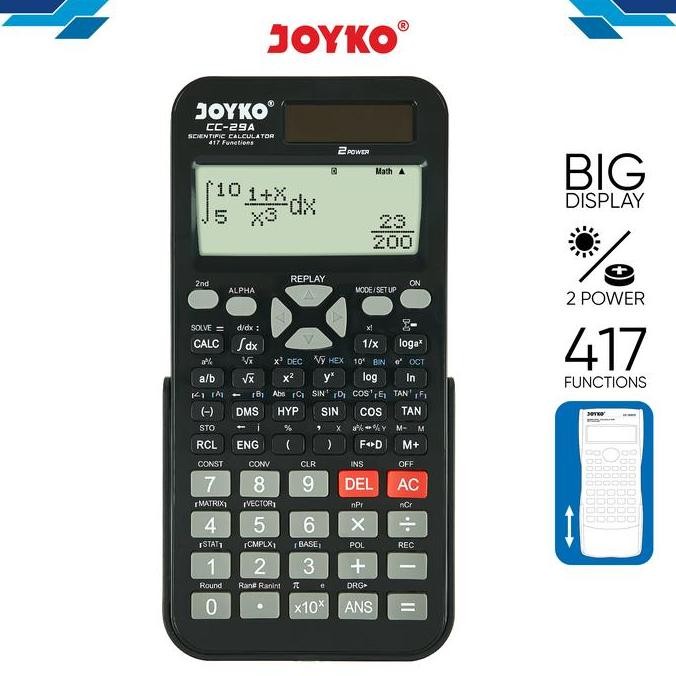 

Joyko Scientific Calculator Kalkulator Ilmiah Joyko Matematika CC-29A RIY'