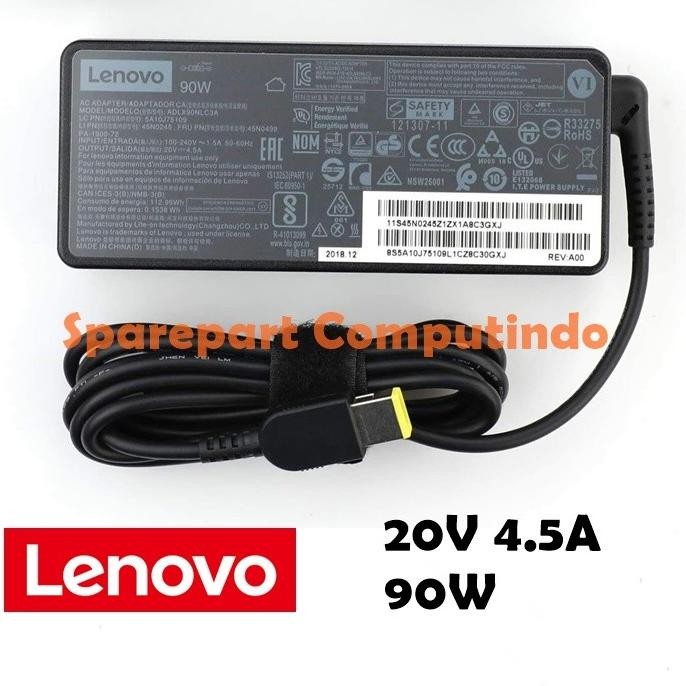 Power Adaptor Pc All In One Lenovo V530-24Icb V530-22Icb 90W Asli