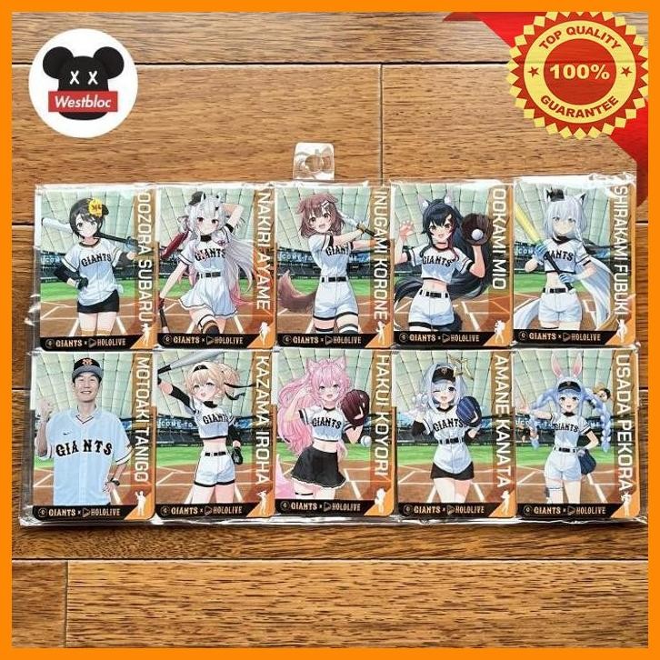[WES] YOMIURI GIANTS X HOLOLIVE JP BASEBALL CARD COLLABORATION SHIRAKAMI FUBUKI NAKIRI AYAME OOZORA 