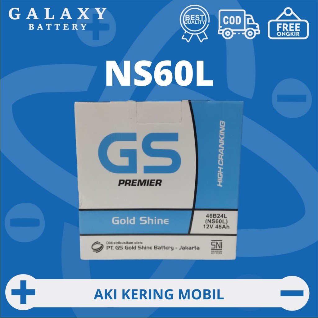 Aki Mobil GS Goldshine Mobil Nissan Livina X-Gear NS60L Aki Basah AM