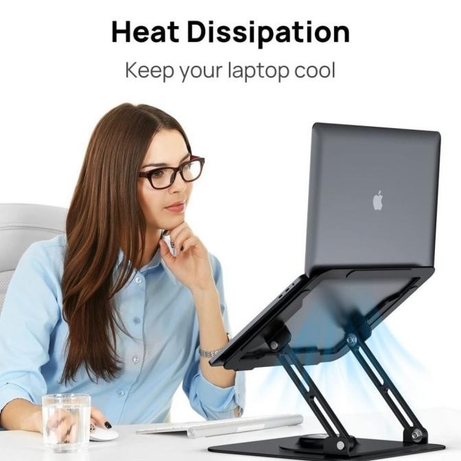 Universal Stand Laptop Aluminium 360 Rotating Alumunium For Laptop Macbook Asus Acer 11-17.3" Inch H