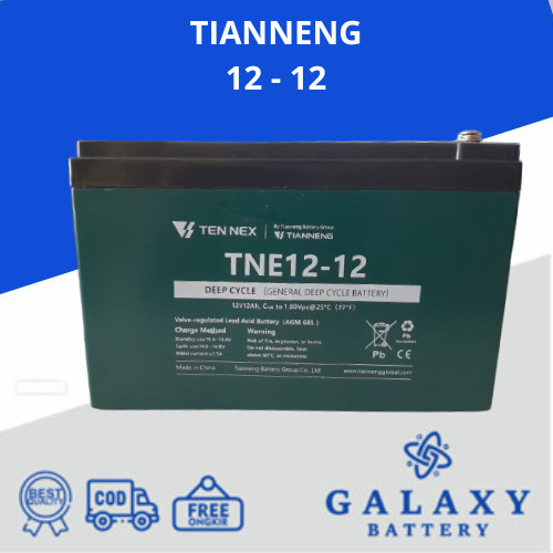 Aki Panel Solar / Solar Cell / Panel Surya 12v 12ah Tianneng VRLA