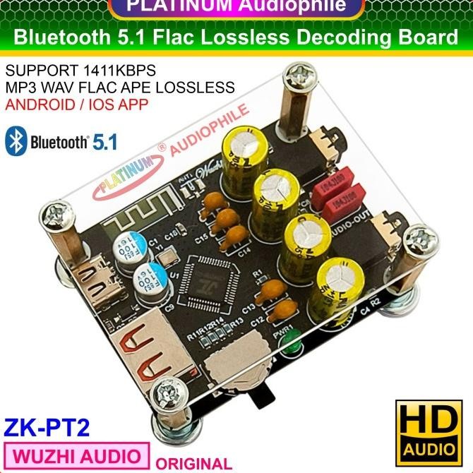 Bluetooth Audio Decoding BT 5.1 Lossless Flac MP3 Audio Receiver ZK-PT2