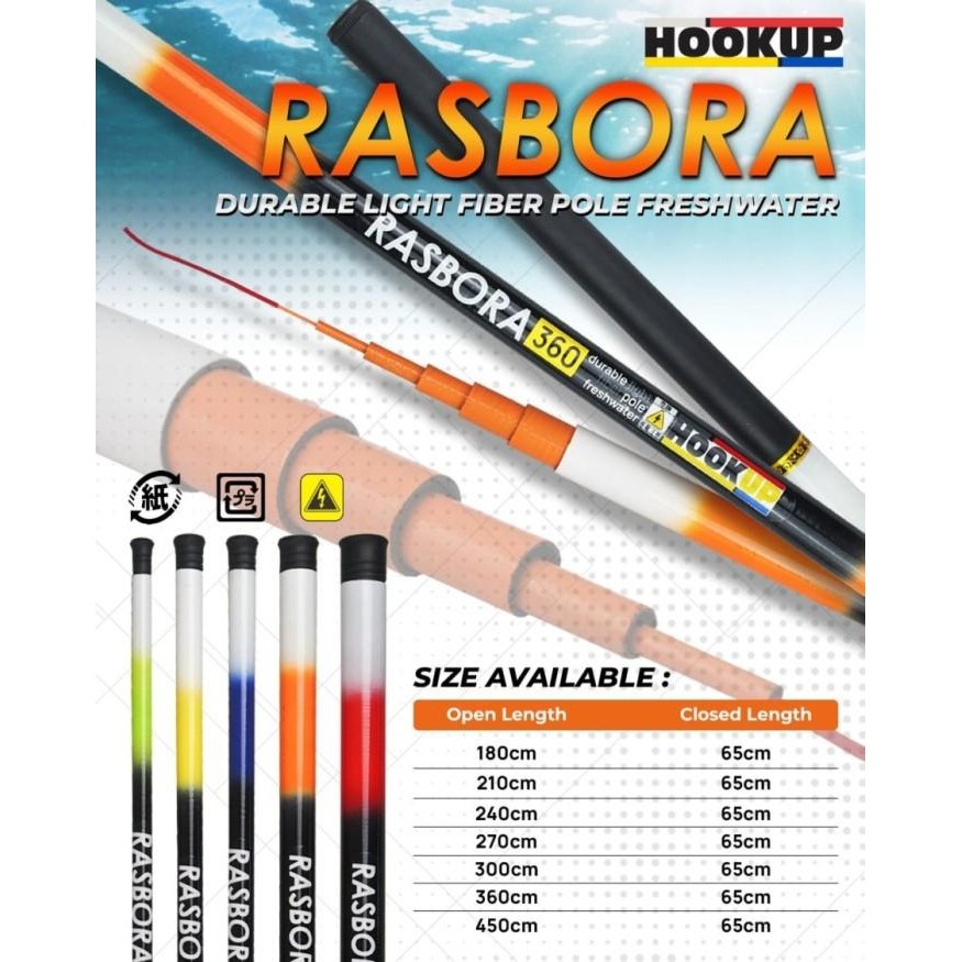 (Ready) Joran Tegek Pole Hookup Rasbora 180/450 Cm Bestseller
