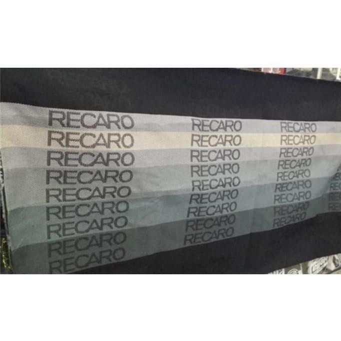 KAIN KANVAS JOK RACING RECARO GRADASI HITAM ABU