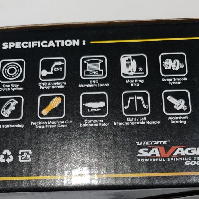 (Promo) Reel Utecate Savage 6000 Hp Free Handle Bestseller