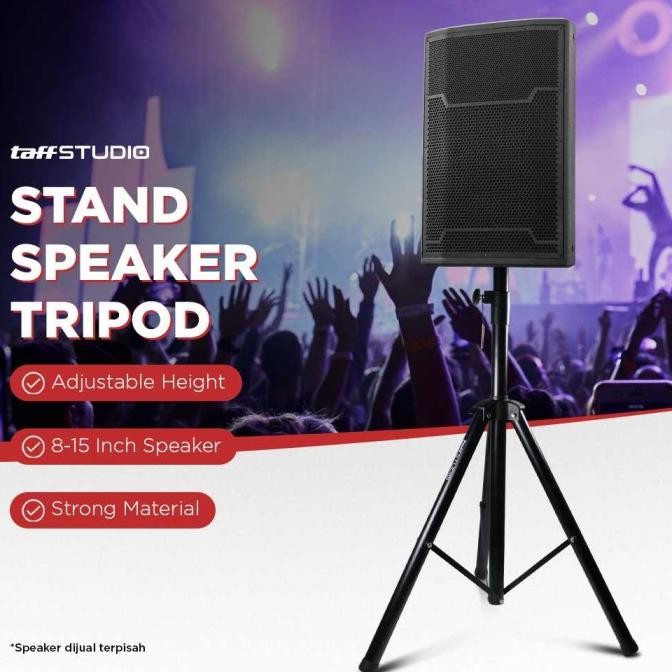 Tripod Stand Speaker Audio System 8-15 Inch 1.8M - SPS-502M tiang kaki speaker audio TaffSTUDIO Floo