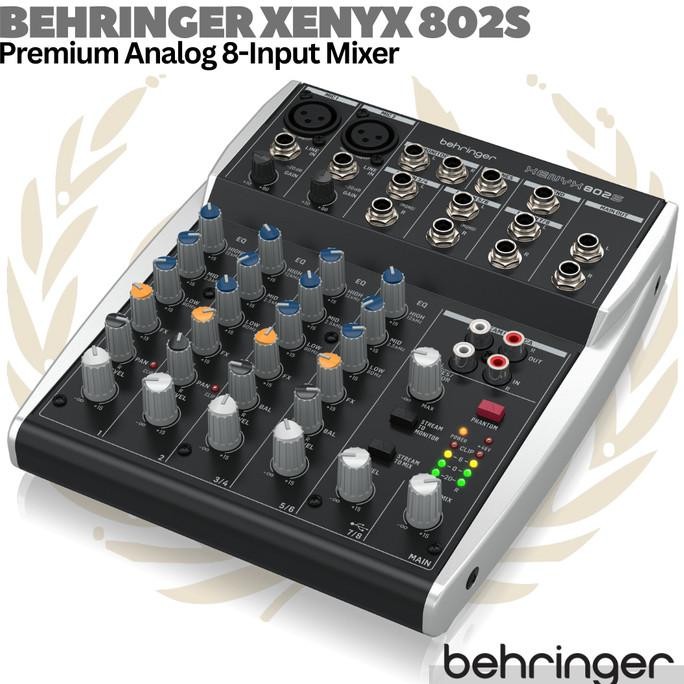 Behringer Xenyx 802S Analog 8 Input Audio Mixer | 802Usb Co