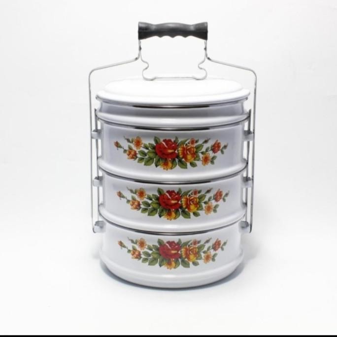 Rantang Tenong - Rantang Enamel 24 cm susun 3,5 Maspion