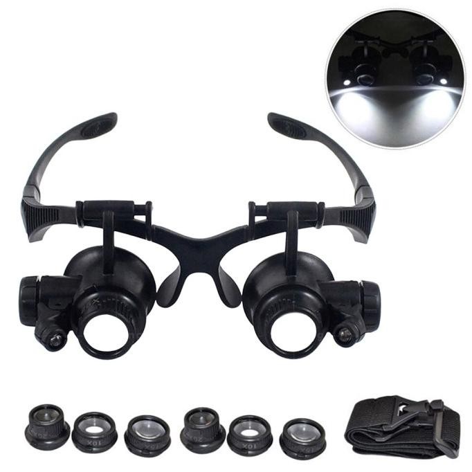 

Sale! Kacamata Pembesar zoom 25x Magnifier dengan 2 LED -