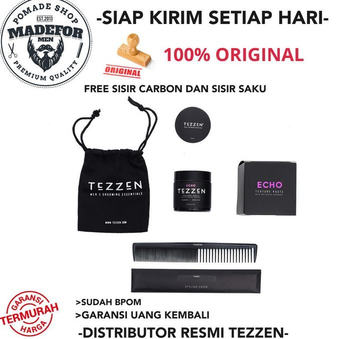 tersedia tezzen echo activated charcoal texture paste tezzen pomade echo