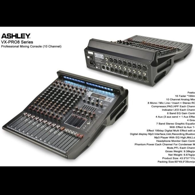 Ashley Vx Pro8 8Ch Mixer Ashley Vx Pro 8 Original Co