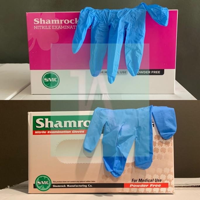 SHAMROCK NITRILE POWDER FREE / SARUNG TANGAN NITRILE TERMURAH