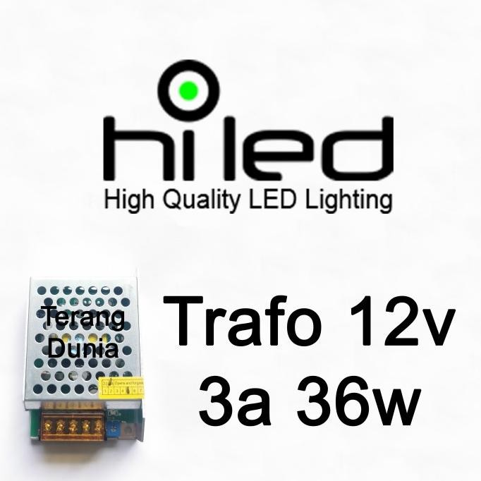 Trafo Hiled 3A 12V Trafo 12V Hiled 3A Power Supply 3A Hiled Trafo Ledstrip Hiled 3A New Stok
