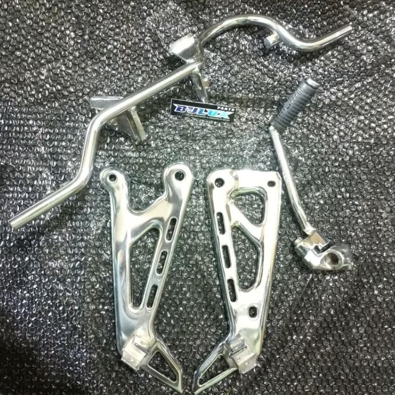 BREKET BARSTEP BESI INJAKAN STEP DEPAN BELAKANG RX KING NEW 1995-2006 CHROME KUALITAS ORIGINAL murah