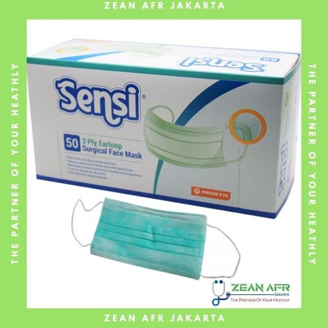 MASKER SENSI / SENSI MASK 50 PCS 3 PLY / MASKER MEDIS MURAH TERMURAH