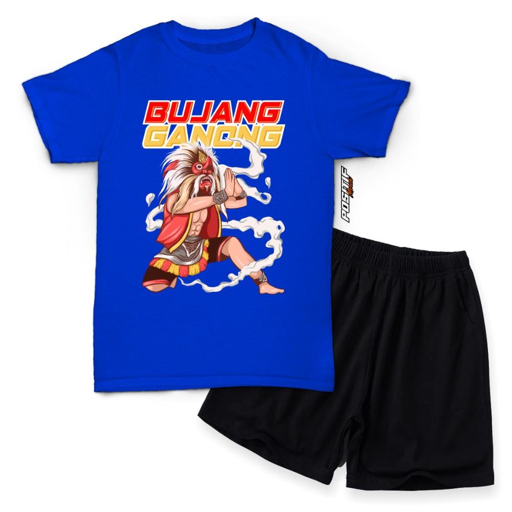 Kaos Setelan Anak Jaranan Bujang Ganong Bantengan Positif Merch Original